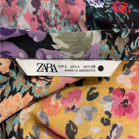 Zara The Amelie Floral Patchwork Button Down
Shirt Womens Size Large - Picture 4 of 5